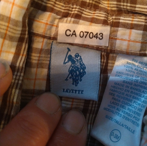 Size 0-3 months U.S. Polo Assn. Matching set shirt vest - Picture 5 of 16